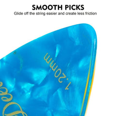 BigDeer 12 Pack Guitar Picks Celluloid 0.46mm-2.0mm Plectrums