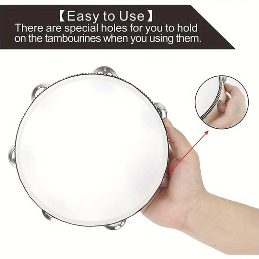4pcs Adult Hand Drums & Tambourines for Church School Concerts
