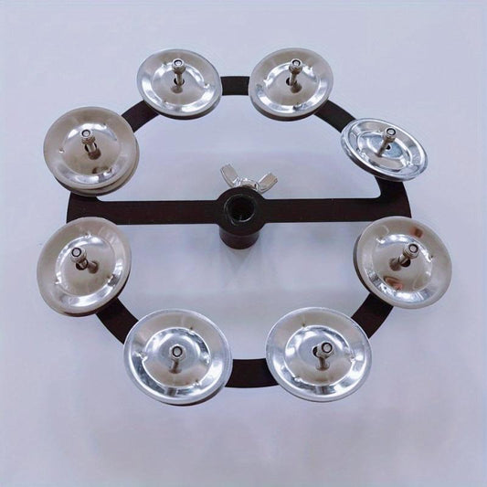 Portable Hi Hat Tambourine Steel Bells Drum Set Cymbals Percussion Parts