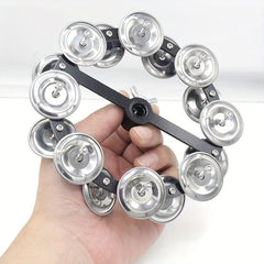 Double Row 16 Pair Stainless Steel Jingles Drum Set Tambourine