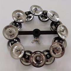 Double Row 16 Pair Stainless Steel Jingles Drum Set Tambourine