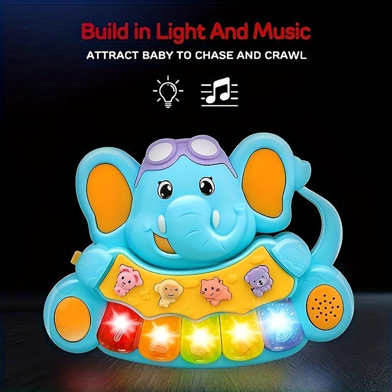 Baby Elephant Music Piano Cartoon Shape Multiple Buttons With Multiple Music