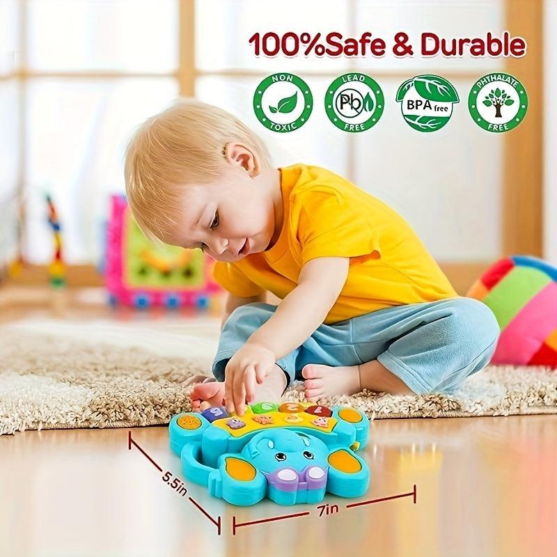 Baby Elephant Music Piano Cartoon Shape Multiple Buttons With Multiple Music