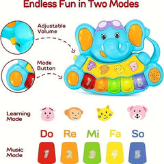 Baby Elephant Music Piano Cartoon Shape Multiple Buttons With Multiple Music