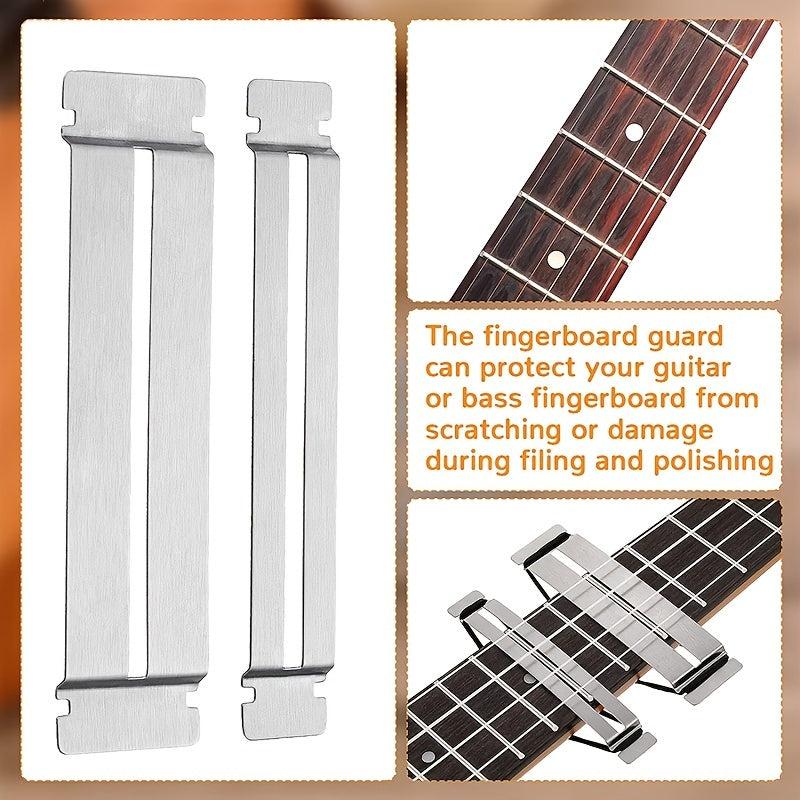 Stainless Steel Fingerboard Guards Luthier Tool for Fret Dressing
