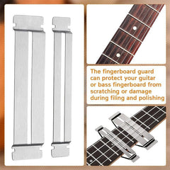 Stainless Steel Fingerboard Guards Luthier Tool for Fret Dressing