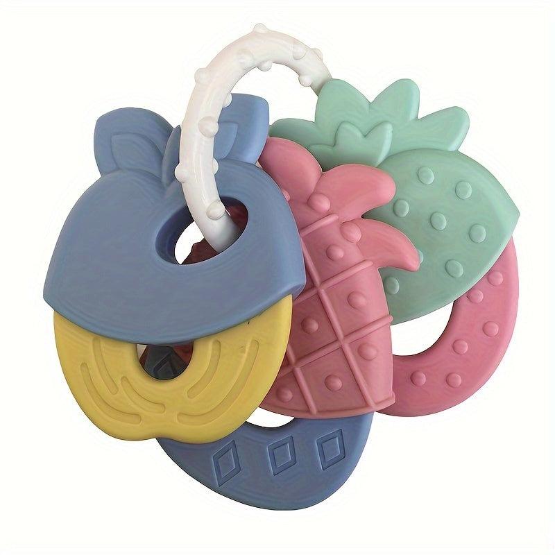 Fruit Shaped Silicone Teething Toy for Infants - Rattle Gum