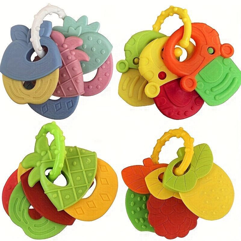Fruit Shaped Silicone Teething Toy for Infants - Rattle Gum