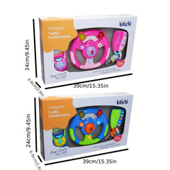Newborn Infant Baby Music Steering Wheel Light Mobile Phone Remote Control Toy