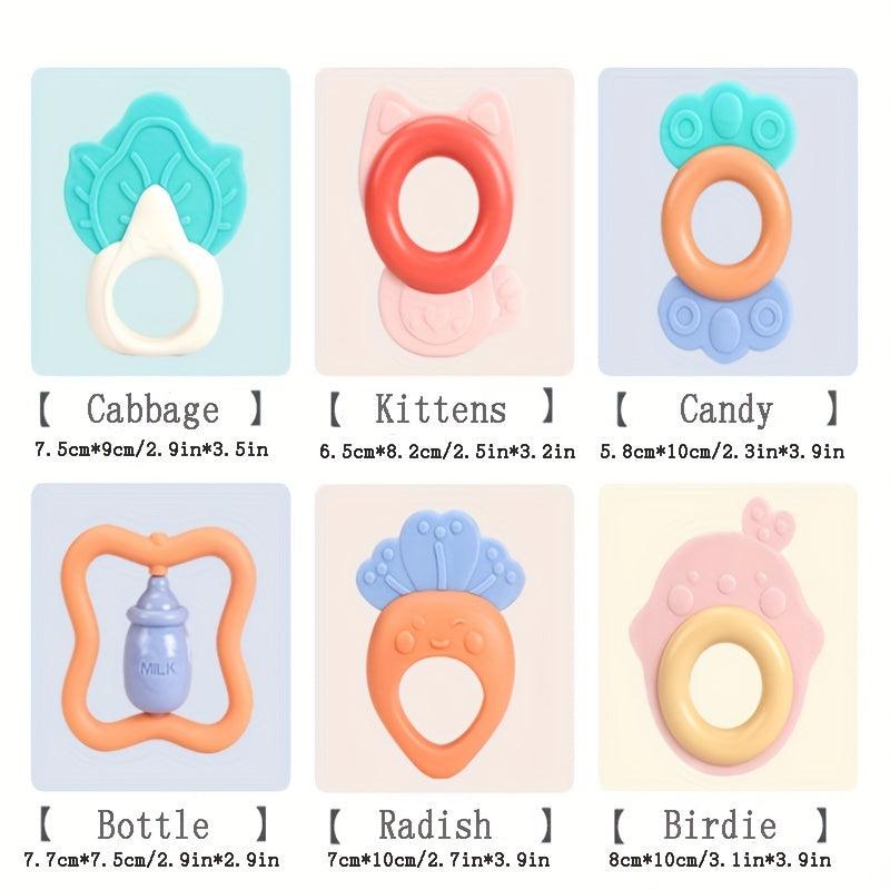 Baby Teething Toys Set BPA Free Fruit Feeding Nipples