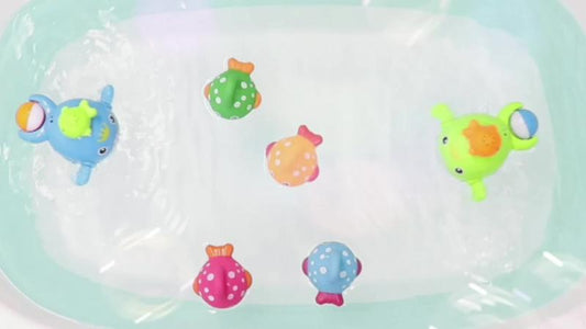 Swimming Whale Bath Toy Fishing Game for Kids