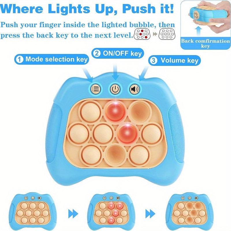 Pop Fidget Toys Sensory Handheld Game Console Light Up Stress Relief Toy