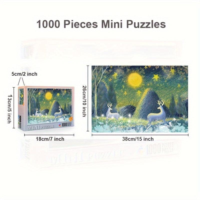 1000 Pieces Jigsaw Puzzle Difficult Famous Painting Thicker Paper Puzzle