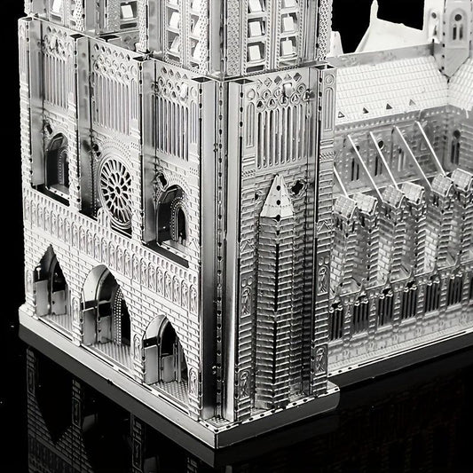 Metal Toy Castle Building 3D Puzzle Notre Dame House Model