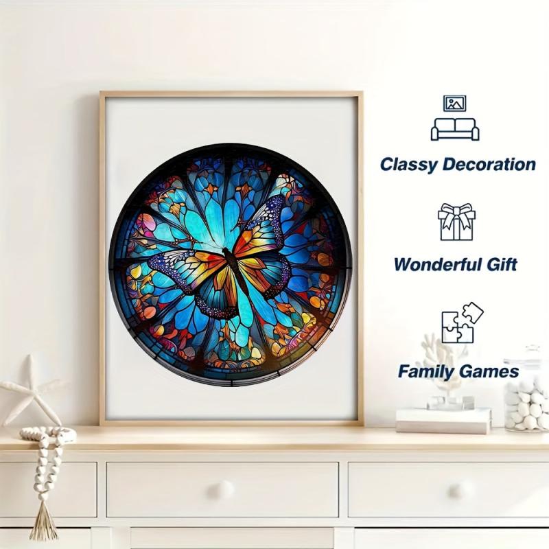 Colorful Butterfly Wooden Puzzle Toy - Irregular Animal Shape Brain Teaser