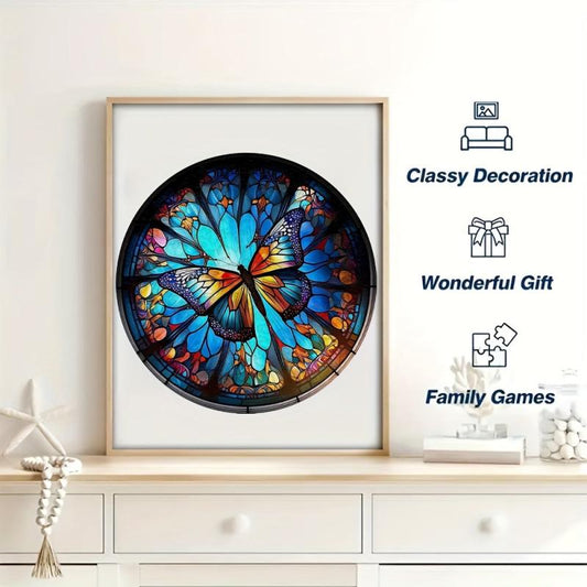 Colorful Butterfly Wooden Puzzle Toy - Irregular Animal Shape Brain Teaser