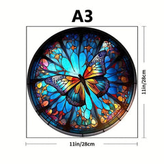 Colorful Butterfly Wooden Puzzle Toy - Irregular Animal Shape Brain Teaser