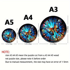 Colorful Butterfly Wooden Puzzle Toy - Irregular Animal Shape Brain Teaser