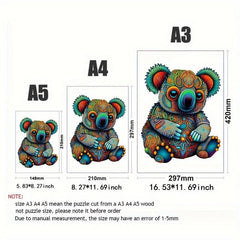 Koala Wooden Puzzle Irregular Animal Shaped Jigsaw Creative Gift