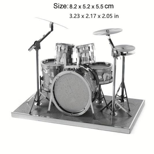 Metal Puzzle 3D Drum Instrument Model Christmas Gift