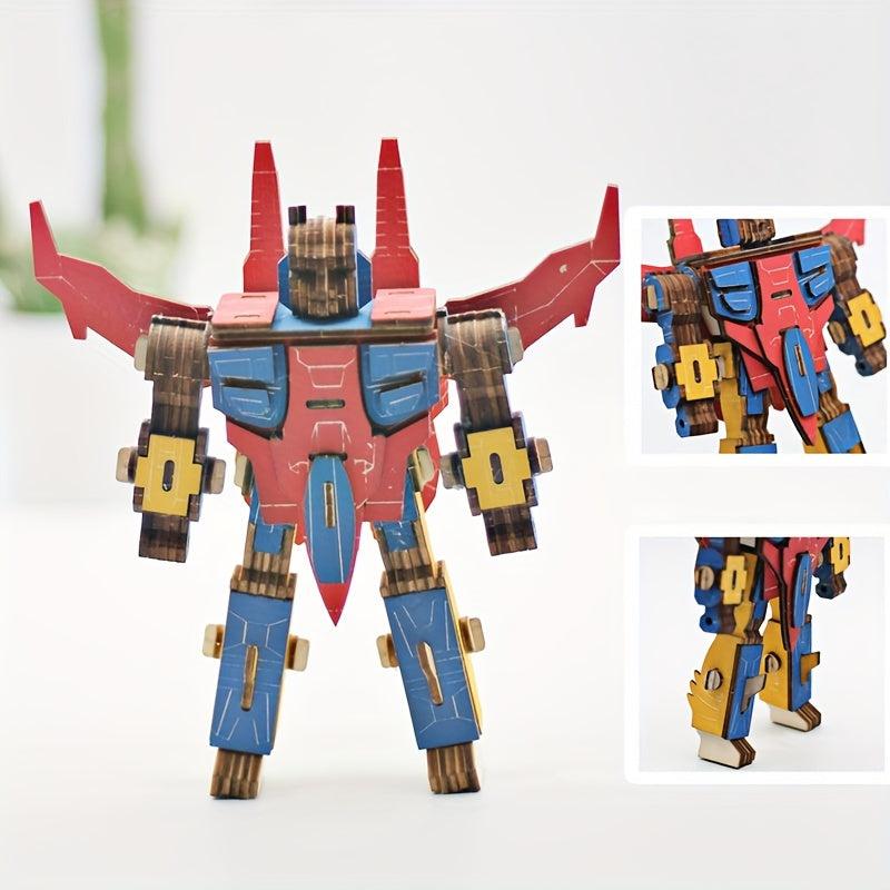 3D Mecha Jigsaw Puzzle Wooden Robot Toy