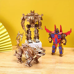 3D Mecha Jigsaw Puzzle Wooden Robot Toy