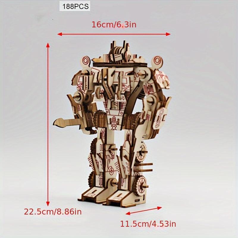 3D Mecha Jigsaw Puzzle Wooden Robot Toy