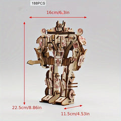 3D Mecha Jigsaw Puzzle Wooden Robot Toy