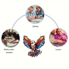 Christmas Wooden Puzzle Eagle Gift Irregular Shape Puzzle
