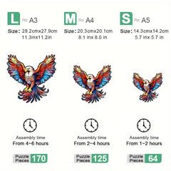 Christmas Wooden Puzzle Eagle Gift Irregular Shape Puzzle