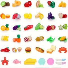 Large Cut Le Fruit Vegetable Toy Open Cognition For Kids