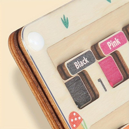 Montessori Magnetic Number Maze Wooden Magnet Puzzle Game Board
