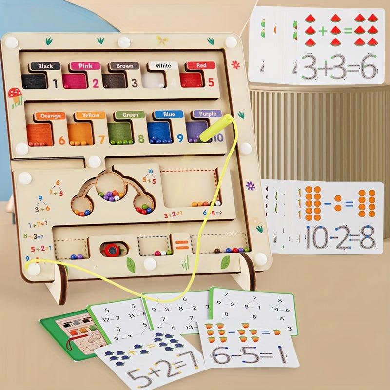 Montessori Magnetic Number Maze Wooden Magnet Puzzle Game Board