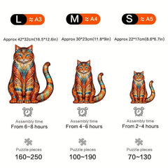 Porcelain Cat Wooden Puzzle Alien Animal Puzzle