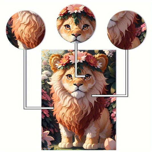 Colorful Lion Wooden Puzzle High Difficulty Toy for Adults