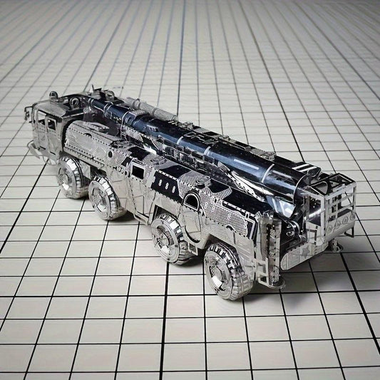 Metal Assembled Toy Car Model 3D Puzzle Missile Car Toy