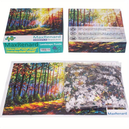Colorful Nature Jigsaw Puzzle 1000 Pieces Forest Scenery Home Wall Decor