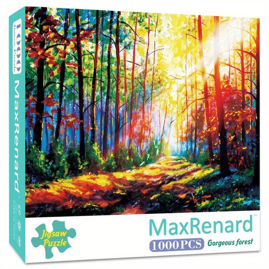 Colorful Nature Jigsaw Puzzle 1000 Pieces Forest Scenery Home Wall Decor
