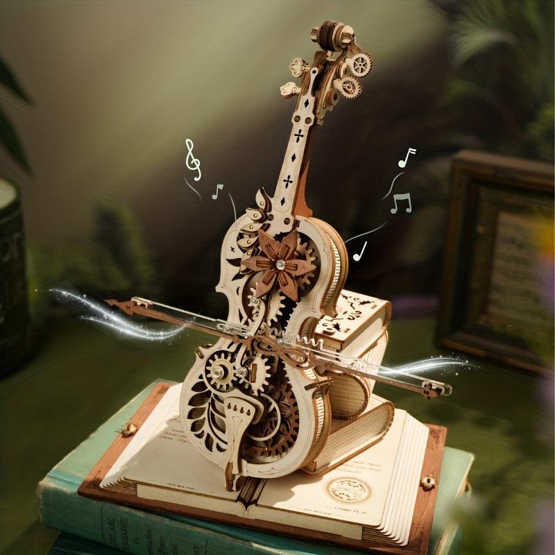 DIY 3D Wooden Puzzle With Music Box & Light