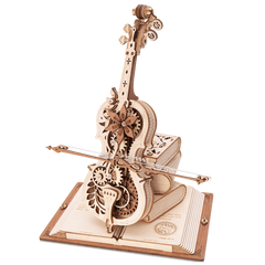 DIY 3D Wooden Puzzle With Music Box & Light