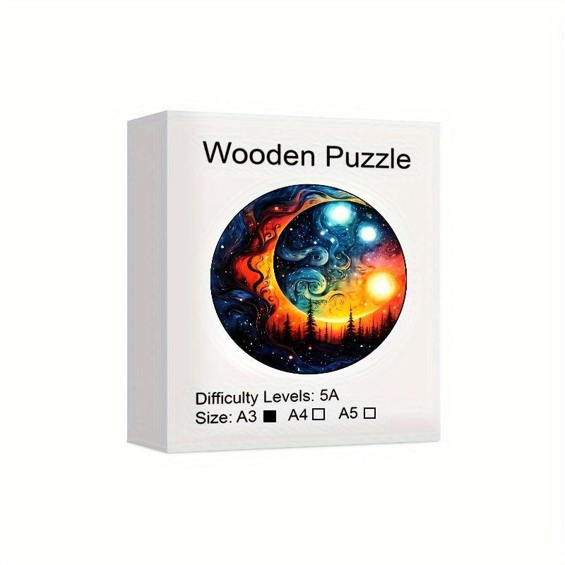 Sun And Moon YINYANG Wooden Puzzles - Animals Party Games