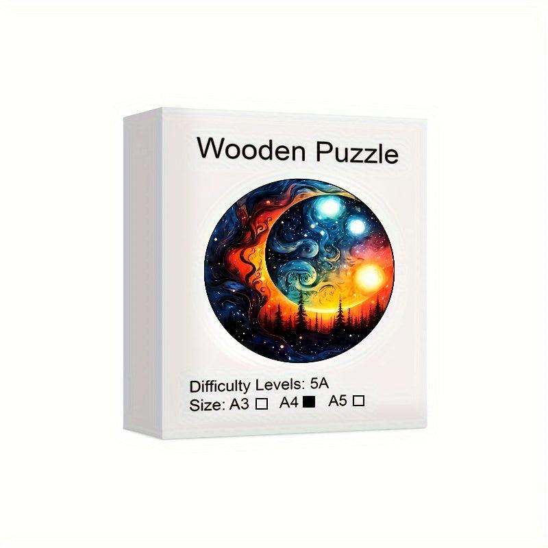 Sun And Moon YINYANG Wooden Puzzles - Animals Party Games