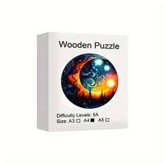 Sun And Moon YINYANG Wooden Puzzles - Animals Party Games
