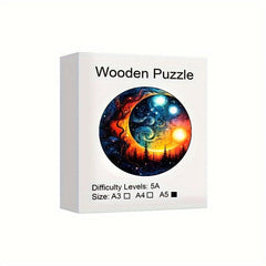 Sun And Moon YINYANG Wooden Puzzles - Animals Party Games