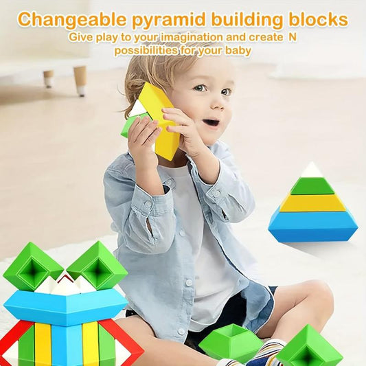 Montessori Pyramid Building Blocks Educational Toys