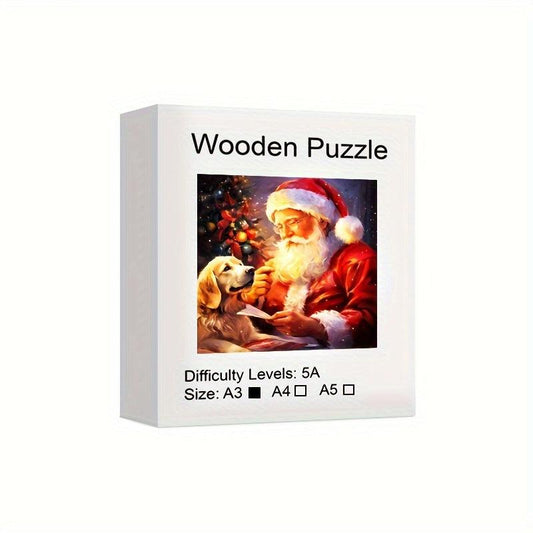 Santa Claus Wooden Puzzle Christmas Gift Party Game