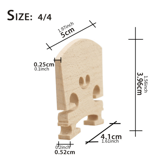 High Maple Violin Bridge for Enhanced Sound and Durability