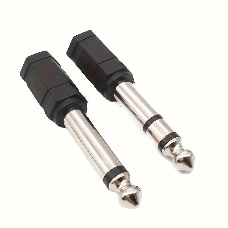 2pcs Headphone Jack Adapter 3.5mm Female to 6.35mm Male
