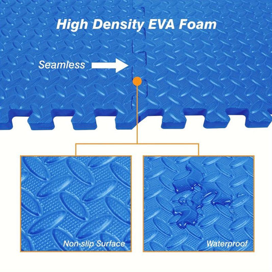 6pcs Foam Interlocking Floor Mats Exercise Fitness Carpet Child Mat