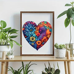 Heart Blooming Flowers Wooden Puzzle Advanced Players